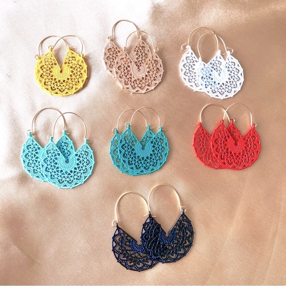 ๐2/$30๐(Yellow) Boho hollow out earrings - Picture 6 of 7